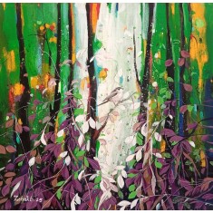 Zohaib Rind, 18 x 18 Inch, Acrylic on Canvas, Landscape Painting, AC-ZR-346